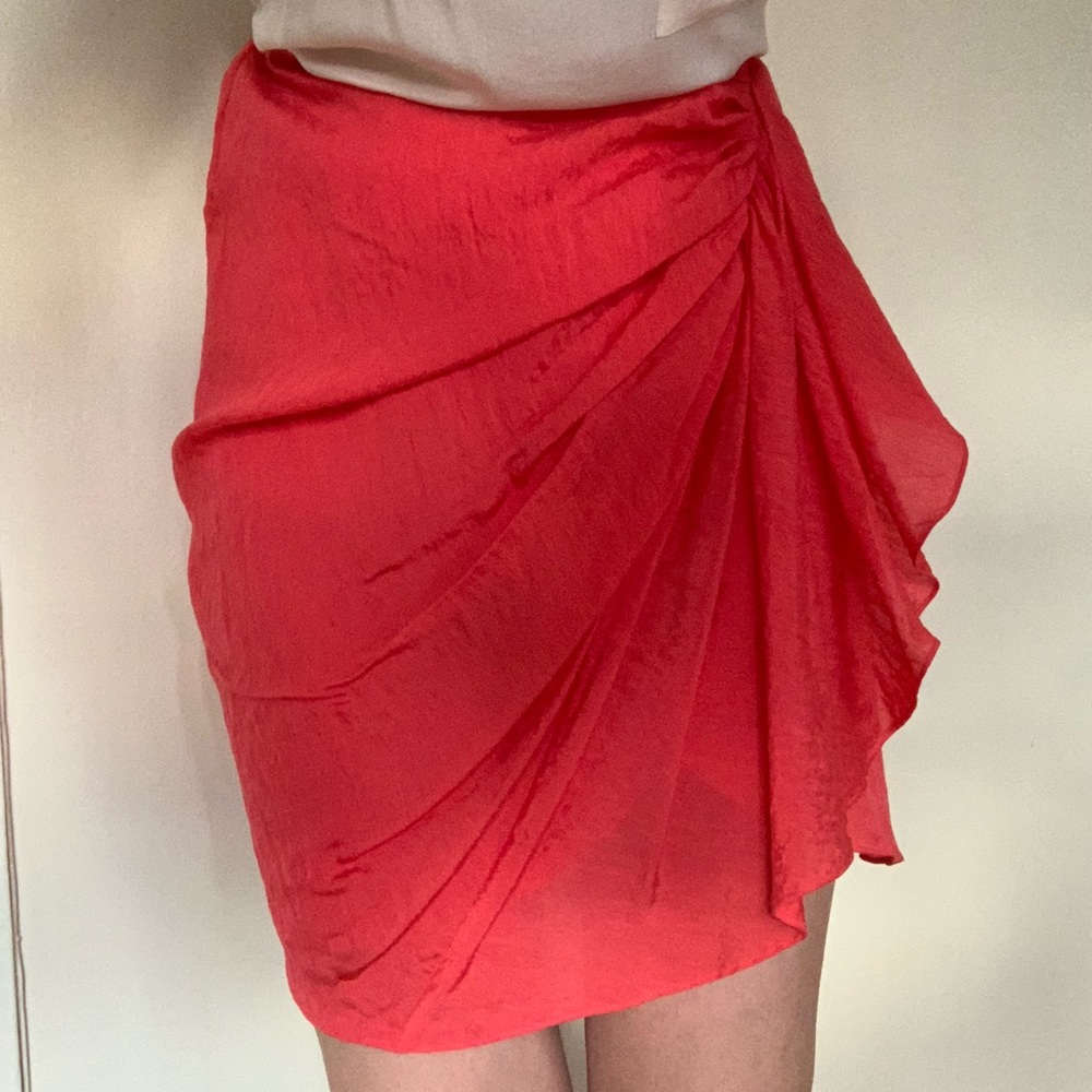 Club Monaco Hot Pink Wrap Skirt